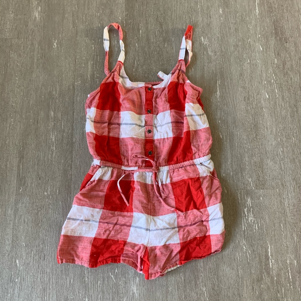 Old Navy Plaid Romper size Small